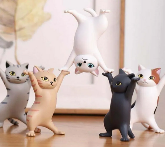 Miniature Dancing Cats Pen and Pencil Holders  5-Pack