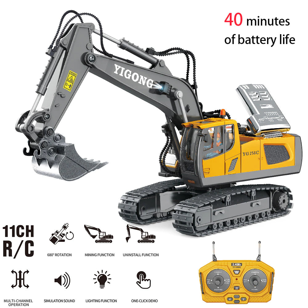 RC Excavator Dumper 2.4G Radio Control RC Car Engineering Vehicle Crawler Truck Bulldozer Electronic Toys Cars for Boys Gifts